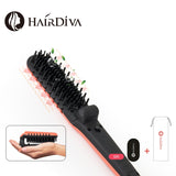 HairDiva Magic Folding Ionic Electric Hair Straightener Comb